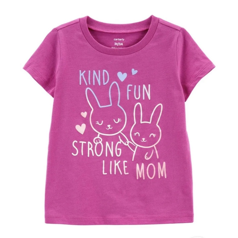 NWT Carter’s Graphic Tee Size 24M NEW 24 Months Toddler Shirt Baby Girl Top